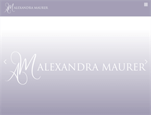 Tablet Screenshot of alexandra-maurer.com